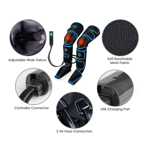 Wiederaufladbare Kabellose Luftkompressions-Fuß- und Bein-Formungs-<span class=keywords><strong>Massage</strong></span>-Stiefel Waden-Bein-Massagegerät für Athleten - Product Image 6
