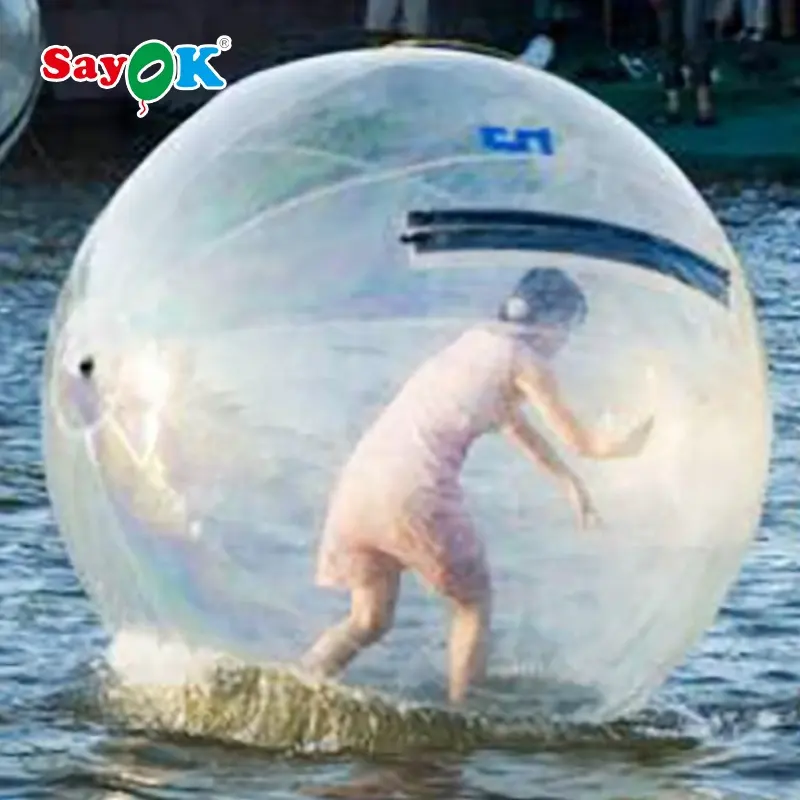 Надувной купол для аквапарка. Убегающий шар для ребенка. Бег в пузыре. Пузырь для бега по воде.