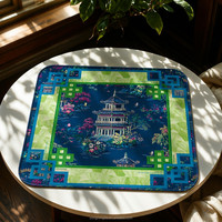 Tuiles de Mahjong Américain Lapin Violet en Acrylique Portable, Jeu de 160 Tuiles avec 10 Tapis et 13 Sacs Brodés – Idéal pour les Fêtes Sociales