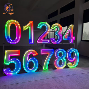 Lettres et chiffres géants lumineux LED RGB personnalisés de 3 et 4 pieds pour demande en mariage, anniversaire, fête, événement de remise de diplôme, <span class=keywords><strong>location</strong></span> - Product Image 2