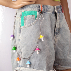 Cadena de cintura de moda para mujer con colgante de oso de resina acrílica, cadena colorida de una sola vuelta para fiesta K1 K1896 - Product Image 4