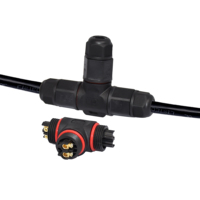 M19 M20 Konektor Harness Kabel, Daya Luar Ruangan Pria Wanita Tahan Air untuk Kabel Led 2 3 Pin