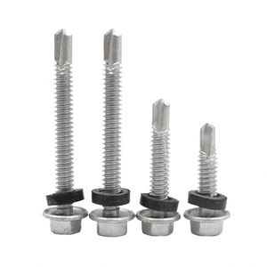 Tornillos para Madera de Acero Inoxidable 316 con Recubrimiento de Zinc Amarillo, Cabeza Avellanada Acanalada, para Exterior y Terrazas - Product Image 1