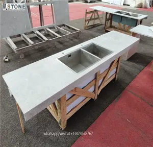 Tundra grey marble bench top marble table tops or countertops in solid surface from China suppliers cheap