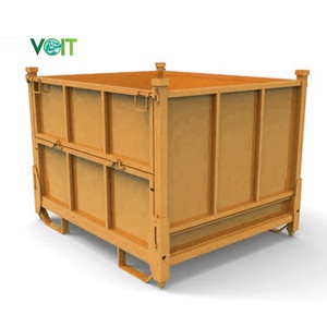 Contenedores de acero metálicos apilables plegables para transporte automotriz - Product Image 1