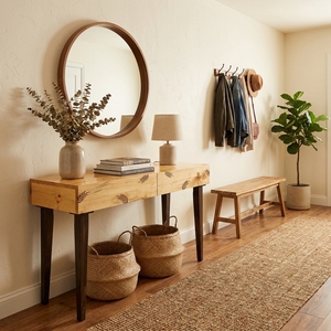 Une table console avec tiroirs est idéale pour les chambres d'hôtel, les salons d'affaires et les salons, alliant fonctionnalité et style. - Product Image 3