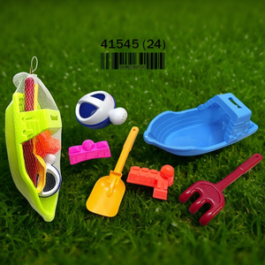 Set di 6 Giocattoli da Spiaggia Rossi Barco Playa 15x36x12.5 Cm per Bambini, Giochi di Sabbia - Product Image 2