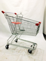 DIKA Chariot de courses pliable portable pour l'extérieur, léger, imperméable, structure en acier inoxydable plaqué zinc, roues en PU de 5 pouces