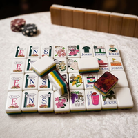 Fabricant Direct de Tuiles de Mahjong Américaines en Acrylique Luxueuses et Écologiques, Oh My Mahjong, Jeu de Casino Portable, Faible Minimum de Commande