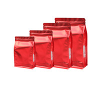 Sachet Mylar à fond plat 8 côtés, personnalisé, couleurs assorties, pour aliments pour animaux, en plastique PE, résistant à l'humidité, avec fermeture éclair, pochette autoportante pour sucre