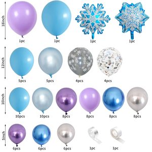<span class=keywords><strong>Frozen</strong></span> <span class=keywords><strong>Globos</strong></span> Azules Arco Guirnalda kit Copo de Nieve Invierno País DE LAS Maravillas Navidad Nieve Princesa <span class=keywords><strong>Fiesta</strong></span> de Cumpleaños Decoraciones - Product Image 2