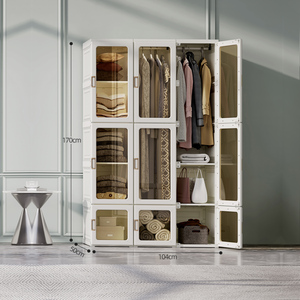 High Quality Closet Room Furniture <strong>Clothes</strong> Folding Plastic Wardrobe <strong>Storage</strong> Cabinet - Product Image 1