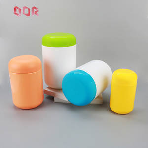 HDPE <b>Plastic</b> Powder <b>Container</b> 300ml 550ml 750ml 1000ml 1200ml 32oz with Screw <b>Lid</b> for Protein Supplement Capsule - Product Image 2