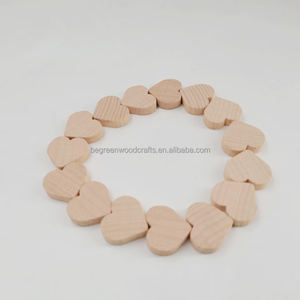 Cutout kayu bentuk hati kosong Mini Vintage polos hati ornamen kayu untuk kerajinan buku tempel - Product Image 3