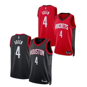 Jalen Green Rockets Basketball Jersey Brodé Cousu Classiques Houston Uniforme Hommes Enfants Chemises City Edition #4