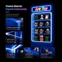 Vitrine d'exposition lumineuse à LED pour figurines - Vitrine en acrylique avec rangement multi-niveaux pour objets de collection, figurines Gundam et Pop Mart
