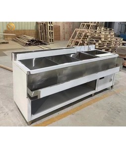 Equipo de Bar Comercial para Restaurantes, Estación de Coctelería de Acero Inoxidable con Riel de Velocidad, Estación de Barman para Pub - Product Image 1