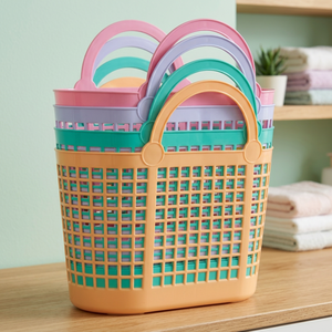 Cesta de Almacenamiento de Plástico con Asas Dobles, Apilable, Capacidad de 25L, Diseño Moderno para Uso en la Cocina - Product Image 3