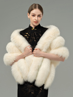 Cape en fourrure de renard à la mode pour femmes, poncho en fourrure véritable naturelle, veste, manteau, châle triangulaire teinté pour les mariages, les fêtes, le coton décontracté