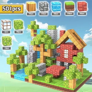 Bloques Magnéticos My World, Construye Mi Mundo Magnético, Juego de Bloques de Construcción Magnéticos de Plástico Multicolor, Bloques Magnéticos para <span class=keywords><strong>Minecraft</strong></span> - Product Image 1