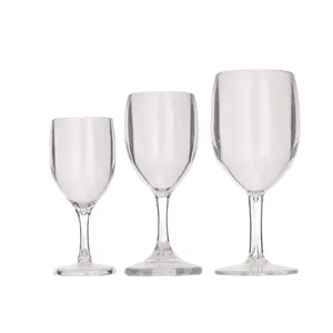 Plastic Wine Glass 9oz 270ml Disposable Water Cup Dishwasher Free Unbreakable Polycarbonate Wine Glasses