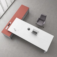 Table de bureau du chef, blanc, moderne, nouveau Design