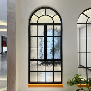 Fenêtres à battants de style français au design moderne, fenêtres rondes en alliage d'aluminium avec moustiquaire pour villas - Product Image 1