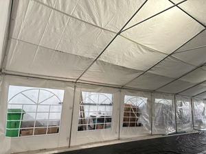 Tente de réception extérieure de luxe en PVC blanc, 6x12m, pour 300-500 personnes, résistante au vent, galvanisée, pour mariages et événements, BM-TE01, tissu robuste Galva - Product Image 5
