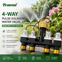 Vanne solénoïde d'irrigation à 4 voies à diaphragme 3/4 pouce BSP pour jardin, 3VDC, à impulsion bistable, en laiton