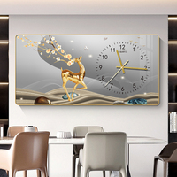 Horloge Murale Calendrier en Porcelaine Cristalline de Luxe, Tableau Décoratif Créatif pour Salon, Salle à Manger, Chambre à Coucher