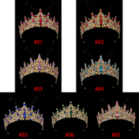 Diadème de princesse en strass fait main en gros, diadème de mariage de luxe, couronnes féminines en cristal, diadème de princesse en métal personnalisé, mode