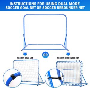 Buts de football portables pour enfants, ensemble de buts de football pliables - Mini filet portable avec pompe pour jardin et intérieur, toutes saisons - Product Image 2