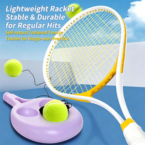 Set de Entrenamiento de <span class=keywords><strong>Raqueta</strong></span> de <span class=keywords><strong>Tenis</strong></span> para Principiantes, Niños y Estudiantes Universitarios - <span class=keywords><strong>Raqueta</strong></span> de <span class=keywords><strong>Tenis</strong></span> Ligera de Carbono con Marco de Aleación de Aluminio - Product Image 3