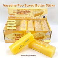 Bâton de beurre Vaseline, jouet anti-stress à presser, barre de beurre simulée, en PVC souple, emballé en boîte, pour soulager le stress des enfants, vente en gros