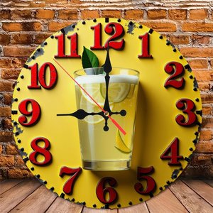 Reloj de Pared Redondo de Madera de 25x25 cm, Silencioso, sin Tictac, Decoración para Habitación de Huéspedes, Hotel, Hogar, Interior - Product Image 5