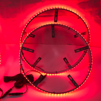 Anneau de roue lumière APP contrôle 15 pouces 17 pouces RVB tournant poursuite synchronisation vitesse musique pièces de voiture roue de voiture pneu lumière