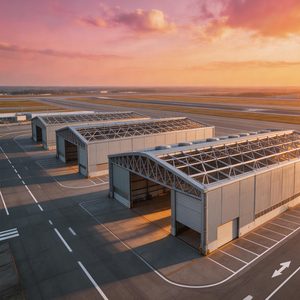 Hangar préfabriqué en acier de grande portée 80x90m avec grue pour l'entretien et le stockage des <span class=keywords><strong>Airbus</strong></span> A330 aux Émirats arabes unis - Product Image 5