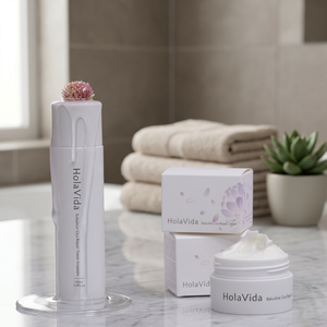 Olavida 100ml Ensemble Tonique Ampoule & Crème Végétalien Contrôle du Sébum pour Traitement de l'Acné Niacamide Acide Hyaluronique Sans Parabène Soin Visage - Product Image 2