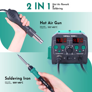 YIHUA 938BD-II 740W Hot Air Gun BGA Rework Station SMD Soldering Iron Desoldering Station LED Lamp Digital Display W255 - Product Image 5