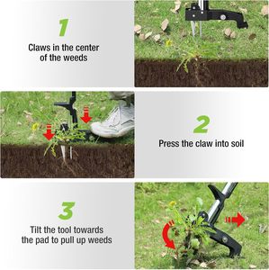 Désherbeur manuel vertical, outil de déracinement économe en main-d'œuvre pour l'entretien des pelouses, des jardins et des fermes - Product Image 5