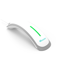 Escáner de Código de Barras con Cable, Lector de Código de Barras USB Portátil con Soporte, Escáner de Código de Barras Láser 1D para Supermercados