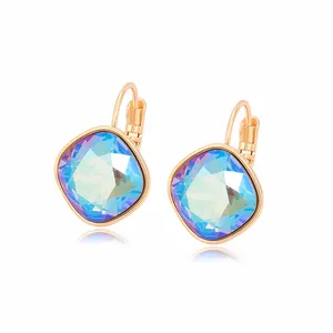 A00611549 Xu ping jewelry New design crystal smooth 18K gold exquisite environmentally friendly copper earrings