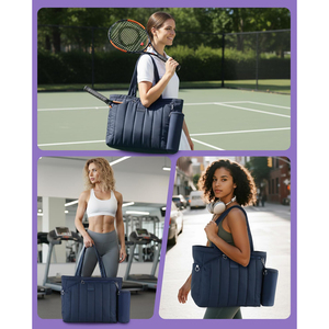 <span class=keywords><strong>Bolsa</strong></span> Deportiva con Compartimento para Zapatos y Bolsillo Impermeable, Capacidad para 2-4 Raquetas y Laptop <span class=keywords><strong>de</strong></span> 15.6 Pulgadas, <span class=keywords><strong>Bolsa</strong></span> <span class=keywords><strong>de</strong></span> Tenis Acolchada para Mujer - Product Image 6