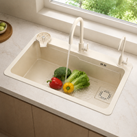 Éviers de cuisine compacts et modernes de luxe, économiseurs d'espace, équipements sanitaires robustes, articles sanitaires de luxe pour résidences haut de gamme
