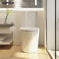 WC monobloc moderne CUPC en céramique blanche brillante de haute qualité, à double chasse, désodorisation automatique, à poser au sol pour salle de bain