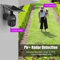 Caméra solaire moniteur 360 degrés panoramique téléphone portable extérieur HD interphone étanche pas d'électricité sans réseau