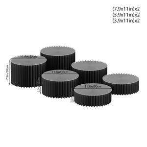 Foldable Paper Cylinder Display Stands | Wedding Christmas <strong>Easter</strong> Dessert Table Risers Acrylic Tops | Customizable Size - Product Image 3
