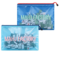 Sac de rangement transparent en PVC pour tuiles de Mahjong vides, compatible Mahjong américain, japonais, Riichi et Mahjong occidental, idéal pour les fêtes, les rassemblements et les voyages