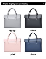Nouvelle sacoche pour ordinateur portable élégante et imperméable en PU de 14 pouces, style navetteur, pour hommes et femmes