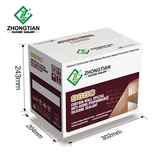 ZHONGTIAN Water Resistant Neutral Silicone Adhesive Sealants High Quality 3m Liquid Polydimethylsiloxane Acetic Silicone Sealant